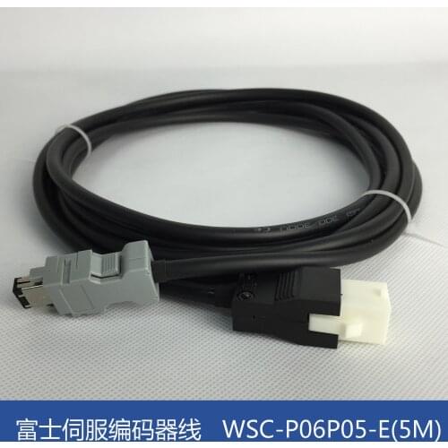 Fuji Servo Motor Encoder Line WSC-P06P05-E Black 5M WSCP06P05E