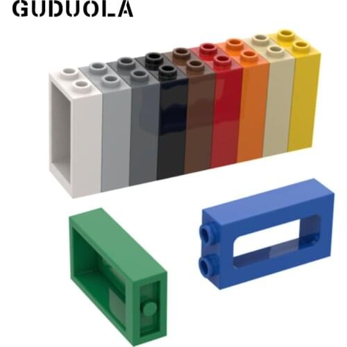 Guduola Train Window 1x2x3 (4035) Frames/Windows/Walls and Doors MOC Building Block Toys Parts 15pcs/LOT