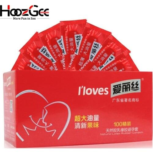 HoozGee 10pcs Large Oil Ultra Thin Condom for Men Natural Rubber Latex Penis Cock Sleeve Intimate Contraception Sex Products