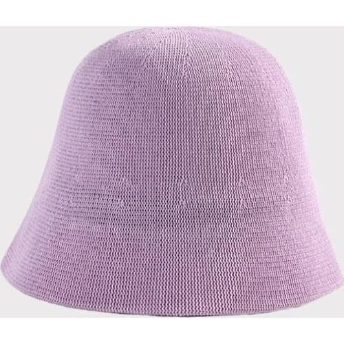 LDSLYJR 2021 Acrylic solid color Bucket Hat Fisherman Hat outdoor travel hat Sun Cap Hats for Women 232