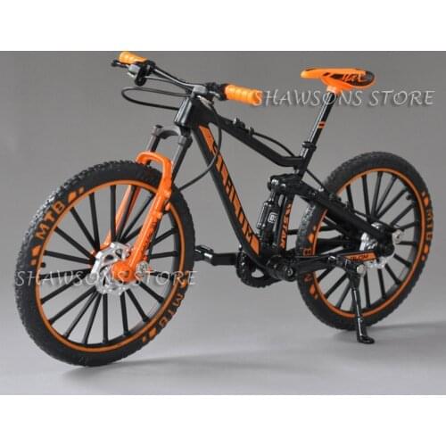 1:10 Scale Diecast Metal Bicycle Model Toys DH Down Hill Dual Slalom Mountain Bike Replica Collection