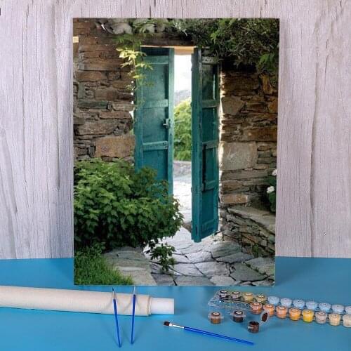 Landscape Scenery Paint By Numbers Kit Acrylic Paints 50*70 Canvas Painting Home Decoration For Children Handicraft