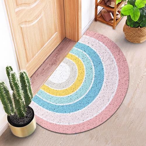 Cartoon Sand Scraping Non-slip Rug Dust Removal Door Entrance Welcome Doormat Hallway Bath Carpet Wire Loop Footpad Doormat