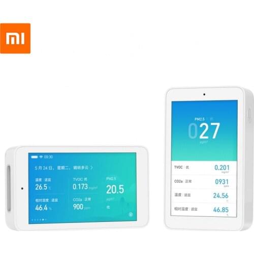 90% NEW Xiaomi Mijia Air Quality Tester HD Touch Screen Remote Monitoring PM2.5 Temperature Humidity Measurement For Smart Home