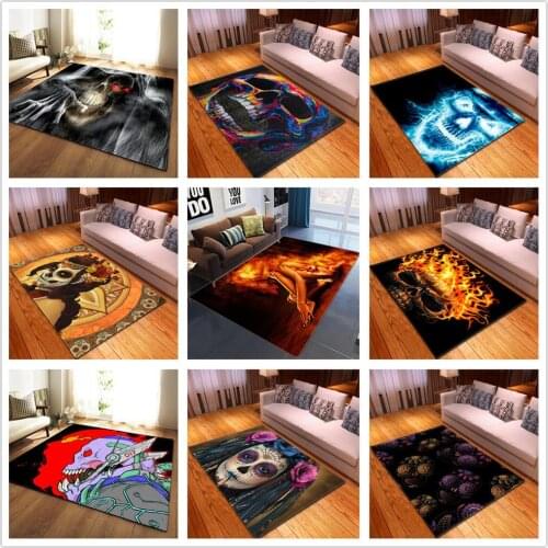 New Skull Series Printed 3D Carpets for Living room Area Rugs Home Decor tapetes Parlor Tea table Floor Mat Hallway Aisle Carpet