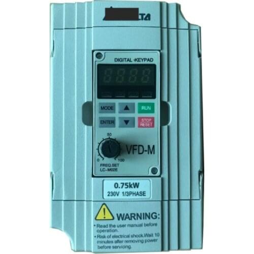 New VFD007M21A VFD-M 1 Phase 220V 750W 1HP 5A 400HZ Inverter AC Motor Drive