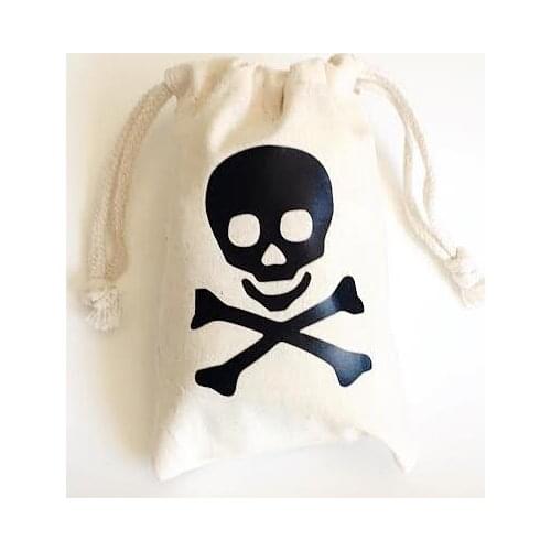 Pirate theme Champagne Party wedding Hangover Kit jewelry favor muslin Bags Bachelorette hen bridal shower favors