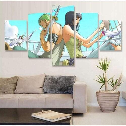 5 Piece Wall Art Canvas Anime Manga Posters Pictures Figure Decor Prints Home Decor Modern Living Room Decoration Paintings