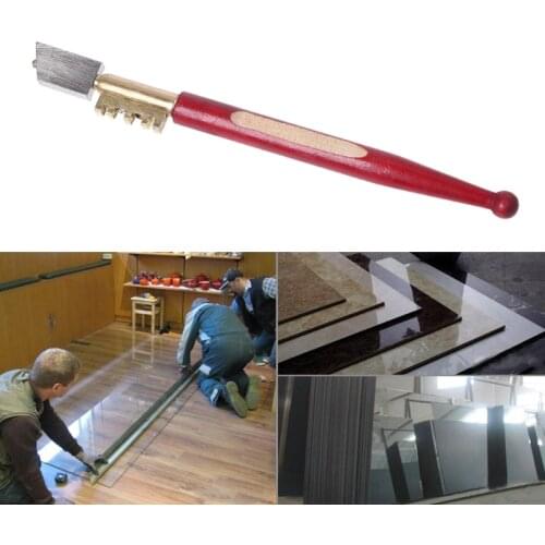 Professional Diamond Antislip Wood Handle Oil Feed Glass Cutter Cutting Tools L4MF