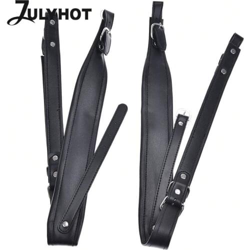 1 Pair Adjustable Synthetic Leather Accordion Shoulder Straps Belt For 16-120 Bass Accordions