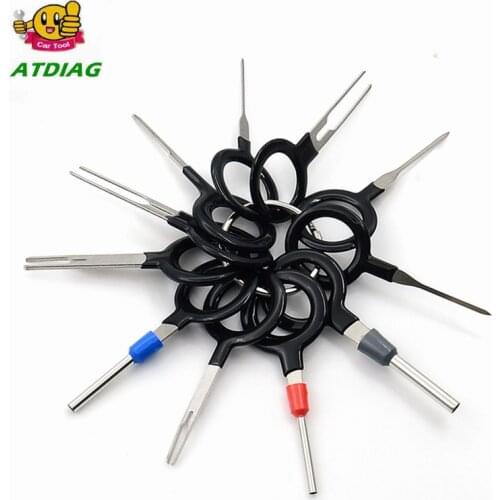 11pcs Car Terminal Removal Tool Puller Auto Set Motorist Kit Automotive Repair Tool Stylus Wire Crimp Pin Extractor