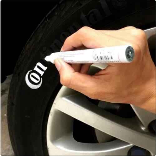 Car Tyre Tread White Waterproof Permanent Paint Marker Pen for Kia Kue Kee KV7 IX35 IX45 Sonata POP VG Soulster cee-d Rondo