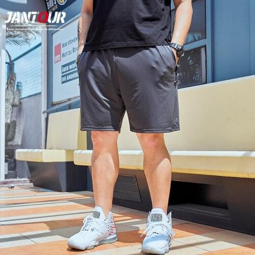 Jantour Large Size L-6XL 7XL 8XL Mens Jogger Mesh Shorts Summer Quick Dry Short Pants Fitness Short Pant Beach Shorts Male Boy