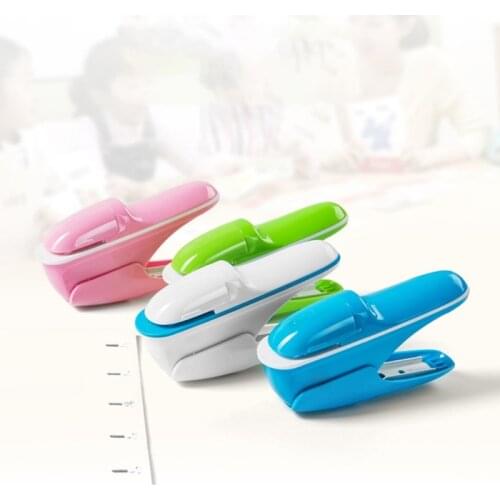 No Staples Nail Free Stapler Mini Cute Paper Book Binding Stapling Machine Stapleless Staplers Stationery