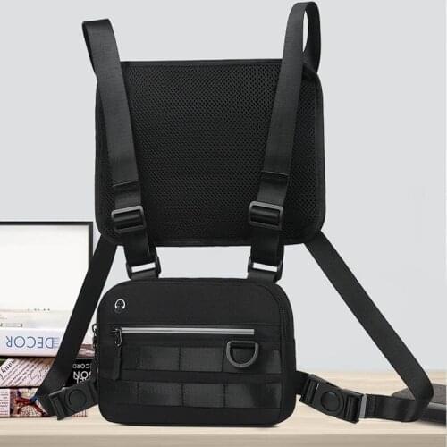 Sports Chest Bags Unisex Outdoor Anti Theft Vest Bag Waterproof Tactical Chest Rig Pouch Men Belt Waist Pack Vest Backpack