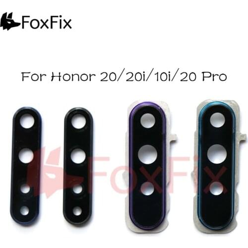 Original Rear Camera Lens For Huawei Honor 20 Pro Camera Glass Lens+Back Camera Frame For Honor 20 10i 20i Camera Lens+Frame