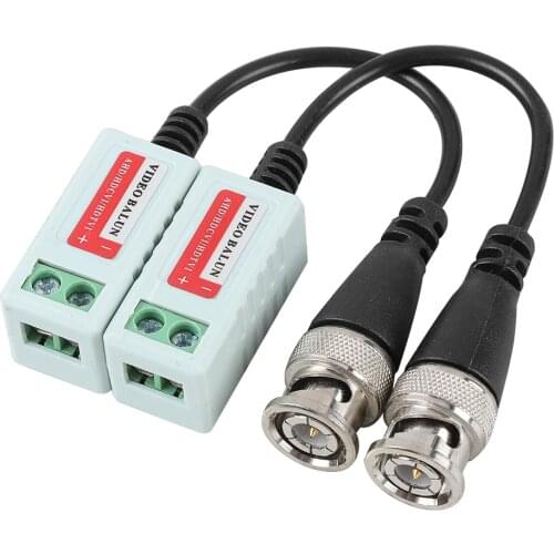 Transmission Cables 2pcs 6pcs Portable HD-CVI/HDVI/AHD Passive Video Balun Transceiver Cable Twisted Transmitter for Cam
