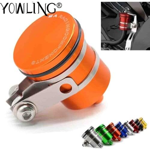 Universal Motorcycle Brake Fluid Reservoir Clutch Tank Oil Fluid Cup For 125 200 390 2013 2014 2015 2016 2017 2018