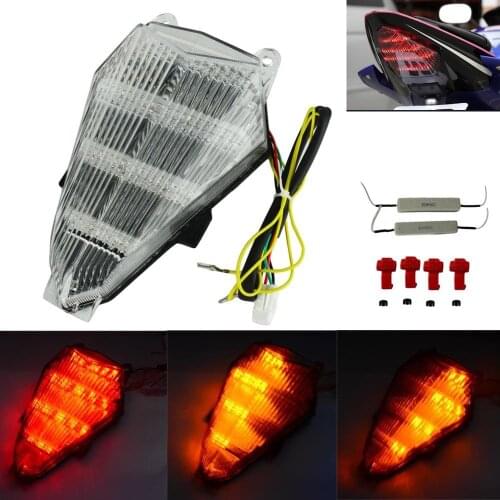 Clear Motorcycle Tail Light LED Brake Rear Stop Light For Yamaha YZF R6 YZF-R62006-2013 Cafe Racer Turn Signal Lamp Taillight
