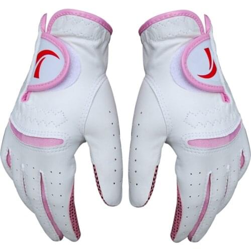 Women Genuine Leather Golf Gloves Left Right Hand Soft Breathable Sports Gloves Pure Sheepskin Anti-Slip Golf Accesories D0632