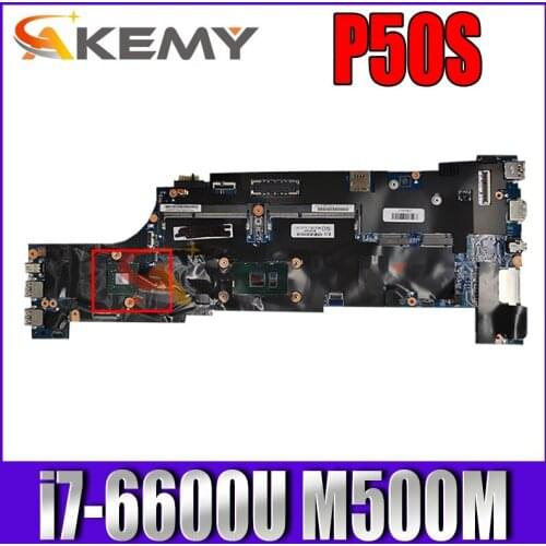 01AY348 01AY318 Laptop motherboard For Lenovo thinkpad P50S 15.6 inch SR2F1 i7-6600U Quadro M500M graphics Main Board