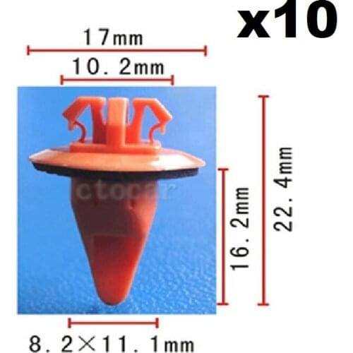 10pcs 75397-35010 Nylon for Toyota Wheel Flare Moulding Clips Retainer Fastener For 4-Runner 2003-On