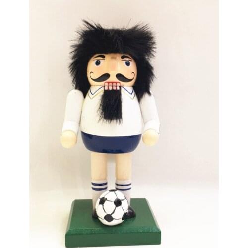 American Wooden Soccer Man Ornaments Snowman Nutcracker Soldier Puppet Decorations Exquisite Creation Of Christmas Gifts