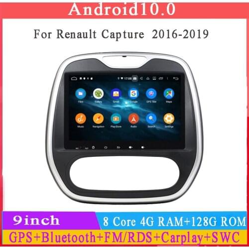9inch android 10 car multimedia player for Renault Capture MT 2016 17 car radio video stereo gps navigation head unit DSP BT