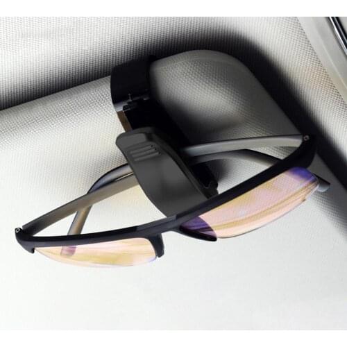 Car Sun Visor Glasses Sunglasses Holder Ticket Receipt Card Clip Plastic Clamp