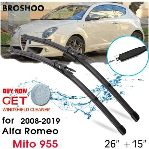 Car Wiper Blade Front Window Windscreen Windshield Wipers Blades Auto Accessories For Alfa Romeo Mito 955 26"+15" 2008-2019