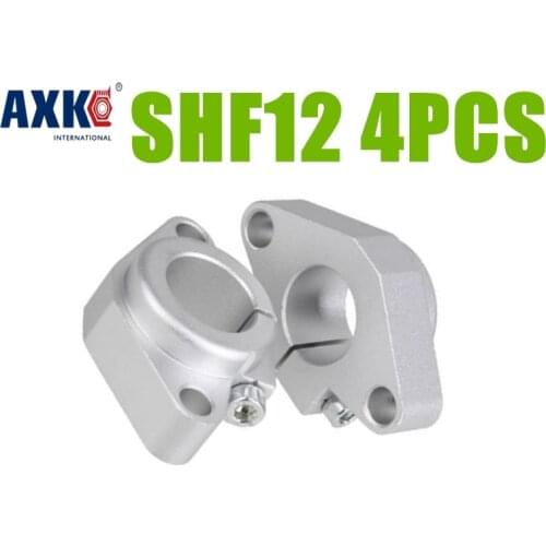 AXK 4pcs NEW SHF12 12mm shaft support linear rail support CNC Router XYZ SHF12