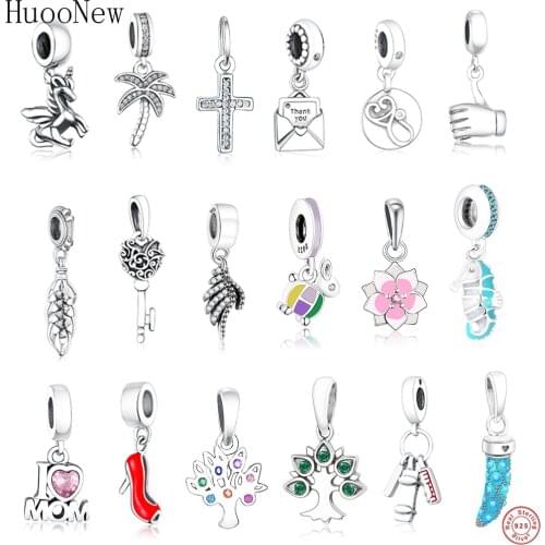 Unicorn Pegasus Pony Beads Charm Fit Original Charms Bracelet 925 Sterling Silver Jewelry Gift Bangles DIY Pulseras 2019