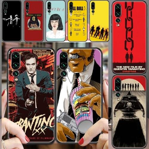 Written Directed Quentin Tarantino Phone case For Huawei P Mate P10 P20 P30 P40 10 20 Smart Z Pro Lite 2019 black painting coque
