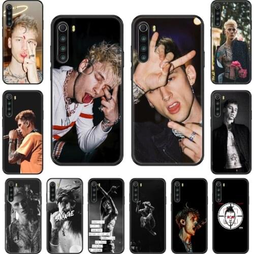 Rapper MGK Machine Gun kelly Phone case For Xiaomi Redmi Note S2 4 5 6 7 8 A S X Plus Pro black fashion shell luxury funda art