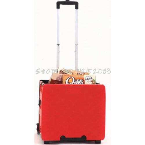 Escort Trolley Box Grocery Shopping Cart Small Cart Portable Shopping Cart Home Elderly Trailer Supermarket Folding Cart Pull Go