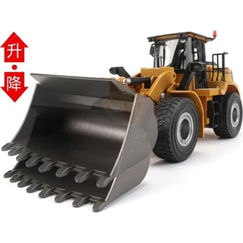 Huina 1567 Construction Trucks 1/24 Scale RC Wheel Loader Engineering Car Toy Excavator 7.4v 600mah 9 Channels For Boy