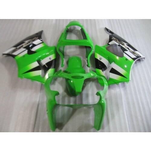 Injection mold Fairing kit for KAWASAKI Ninja ZX6R 00 01 02 ZX 6R 636 2000 2001 2002 ABS Green white Fairings set+gifts KF03
