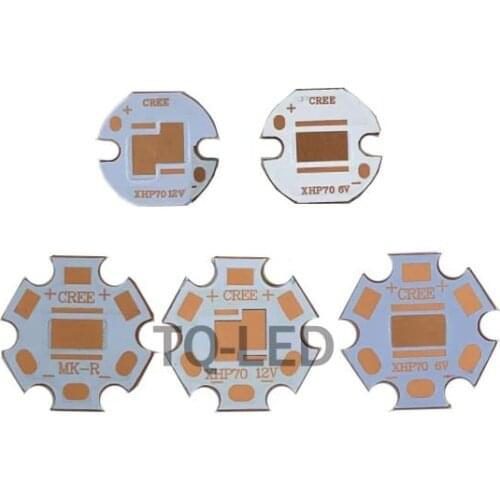 6V 12V Cree XHP70 MKR 7070 Lamp Beads Thermoelectric Separation Heat Conduction Diameter 16 20mm Copper Substrate