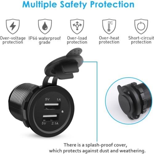 Mini Dual USB 12V Car Charger 3.1A Fast Charging 2 Port USB Phone Fast Charger Car USB Socket Adapter Car Accessory
