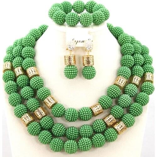 Fashion Royal Blue Plastic Balls Women Costume Jewelry Set Gold Balls Dubai Bridal Party Necklace Set Free Shipping HX647