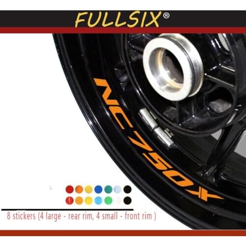 New high quality 8 Pcs Fit motorcycle rim logo sticker decal reflective Wheel Sticker decoration For Honda NC750X nc 750x