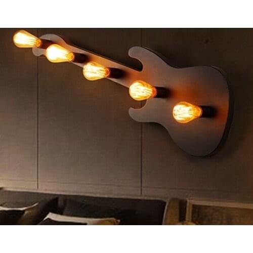 Loft industrial wind Wall Lamps creative bar studio wrought iron retro reminiscence living room study sconce wall lightsLU825454