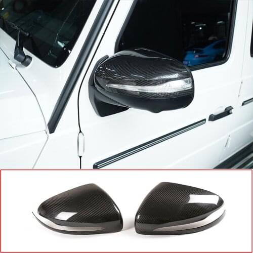 Real carbon fiber For Benz G-Class G500/G63 19-20 Car Exterior Rearview Mirror Protective Cover Decoration Stickers Accessories