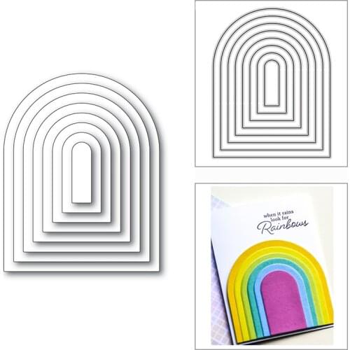 New 2021 Nesting Dome Door Globes Metal Cutting Dies for DIY Scrapbooking and Card Making Decorative Embossing Craft No Stamps