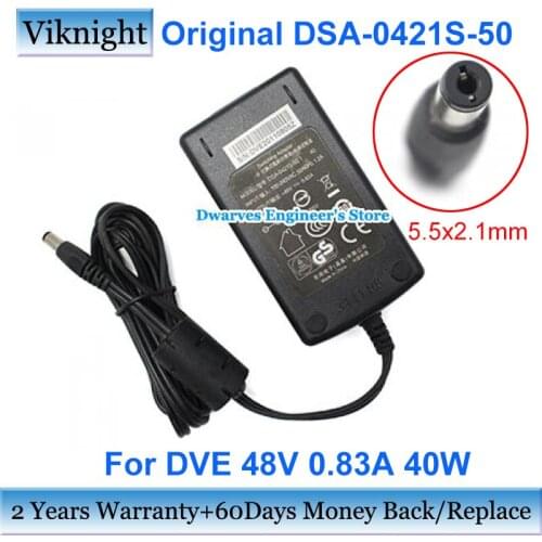 Genuine DVE DSA-0421S-50 Ac Adapter 48v 0.83A POE SWITCH NETGEAR FS108P power supply charger adapter