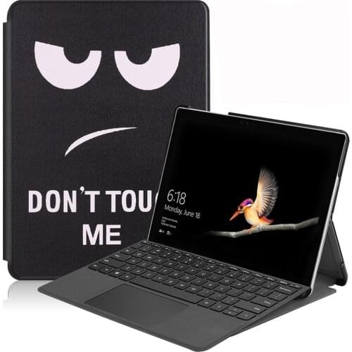 Flat Flip Printed Case for Microsoft Surface Go 2 2020 10.5" PU Leather Protective Tablet Cover for Microsoft Surface Go 2018