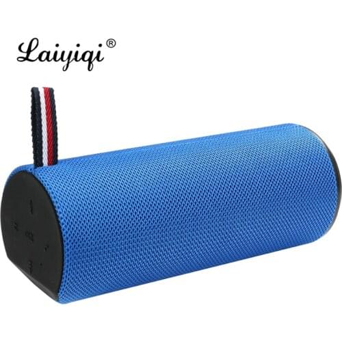 Laiyiqi Fabric art Bluetooth speaker column portable handle 3D stereo FM radio wireless caixa som portatil alto falante altavoz