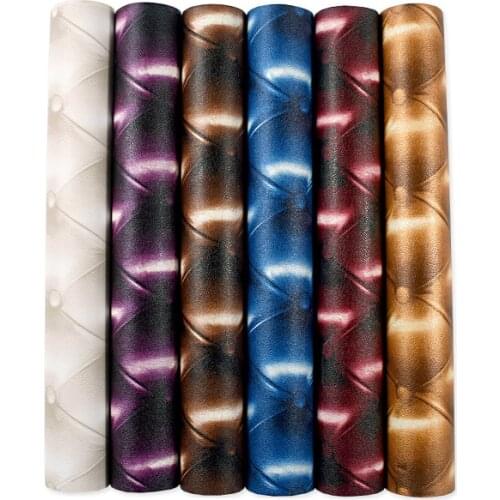 3D Faux Leather Soft Package Wallpaper Roll PVC Waterproof Living room TV Wall Decoration Wallpaper Bedroom Papel De Parede