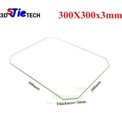 330x330x3mm Borosilicate Glass Build Plate Heatbed plate with corner for Tronxy X5S 3D printer Build Surface Hot Bed