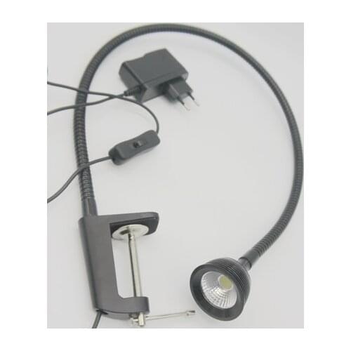 110V/220V 3W Led Flexible Pipe Clamp Desk Lamp